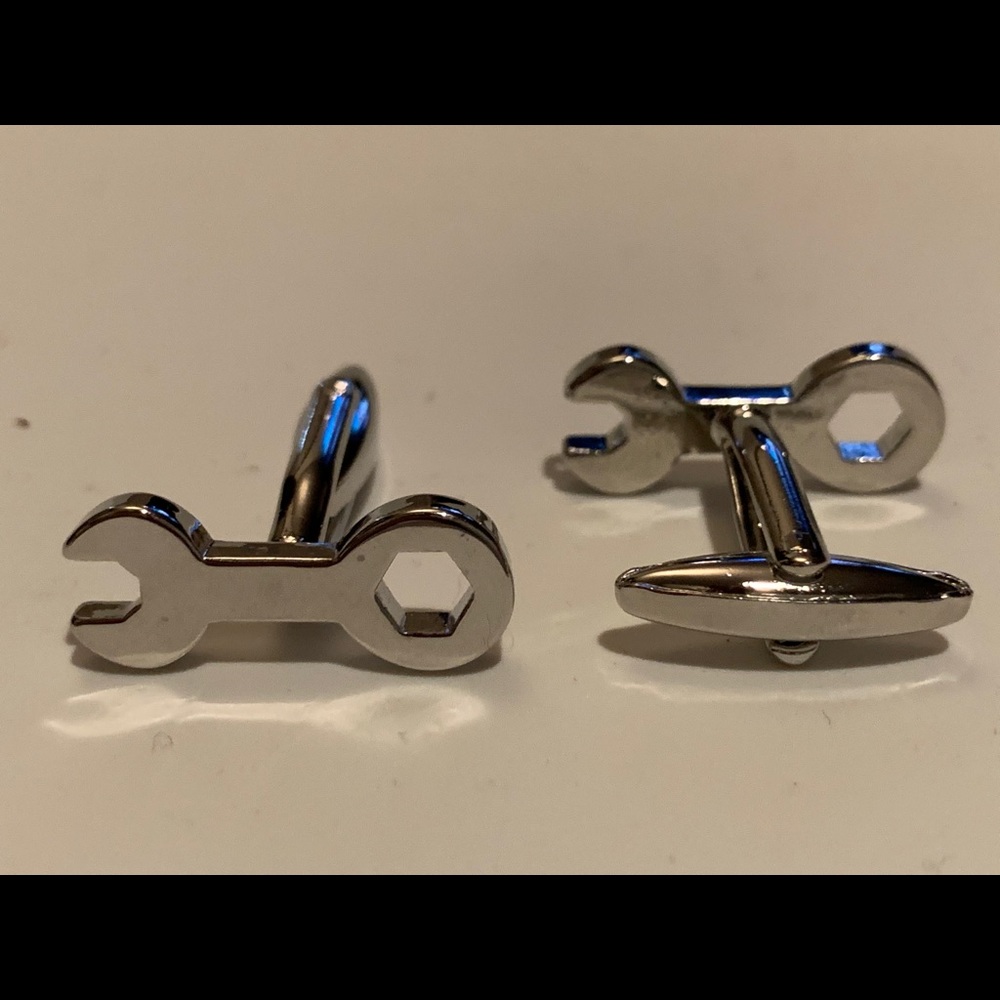 Chrome Wrench Cufflinks